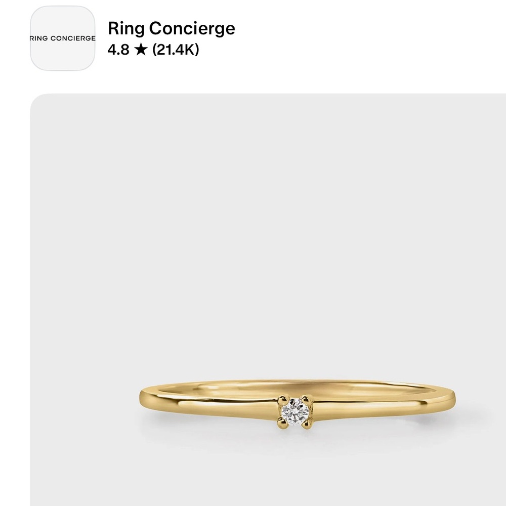 Ring Concierge Gold Band with Diamond Accent